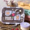 Bear Family Stainless Steel Bento Lunch Box for Kids & Adults